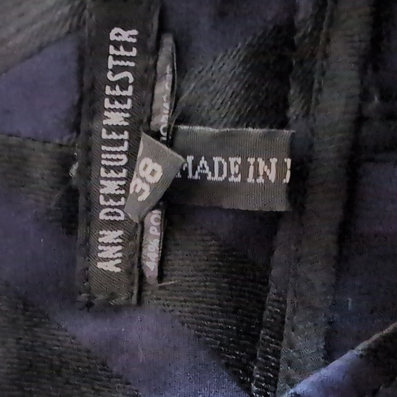 Vintage Ann Demeulemeester Purple and Black Striped Sleeveless Jacket 38 SMALL - Picture 5 of 8